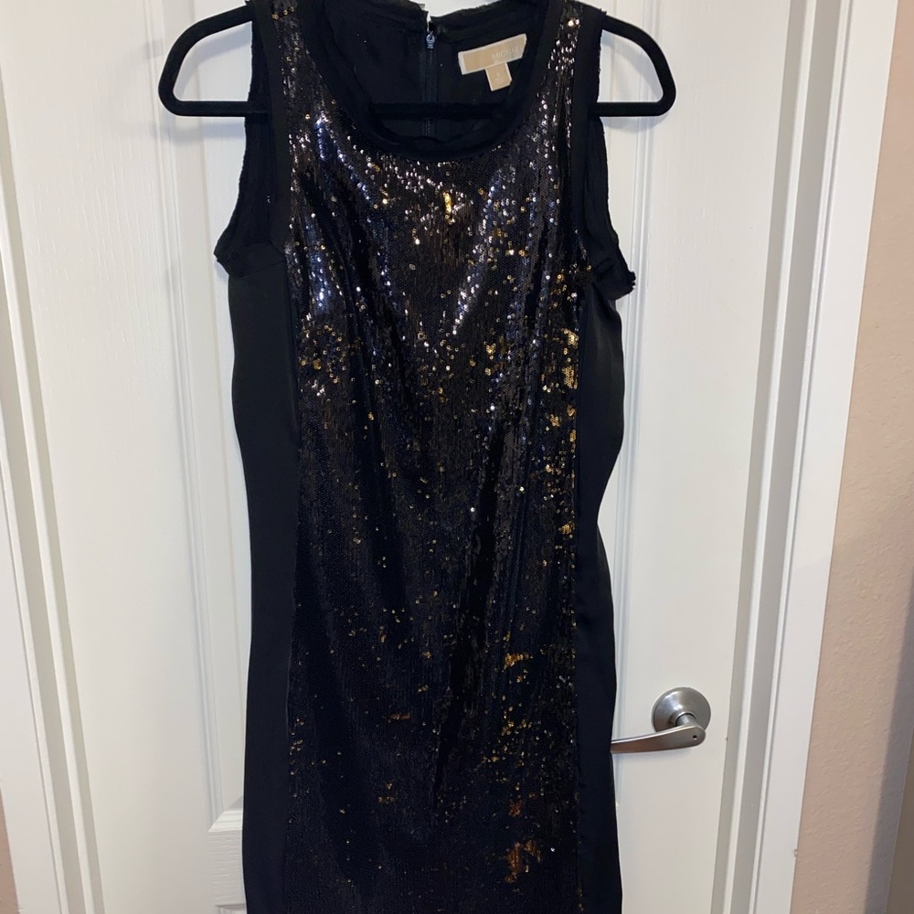 Black sequin dress